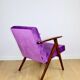 Vintage armchair like VAR purple velvet - 2 pieces available