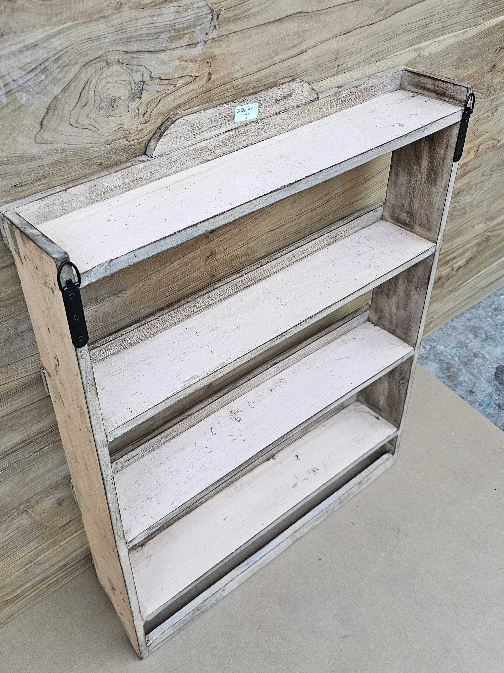 Burmese teak wall shelf