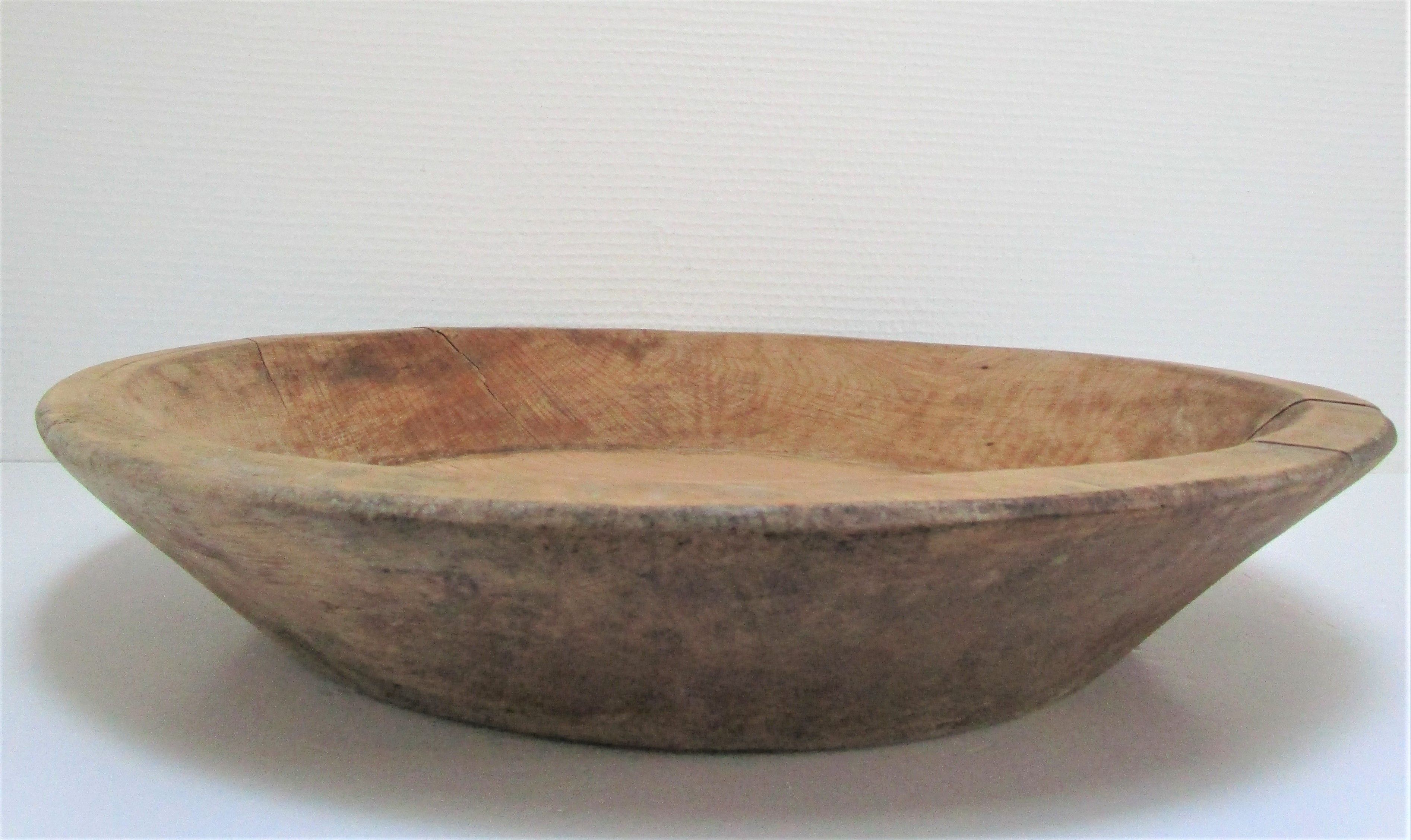 Large flat solid wood patinated vintage popular art