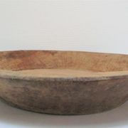 Plat bois massif patiné art populaire vintage