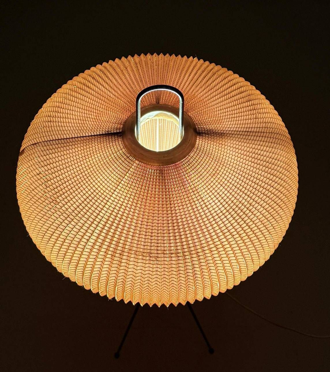 Georges Leon Rispal in style, Mid-century tripod floor lamp, France, 1970s.