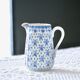 Oscar Shaller 1909 Fleur de Lys Porcelain Pitcher