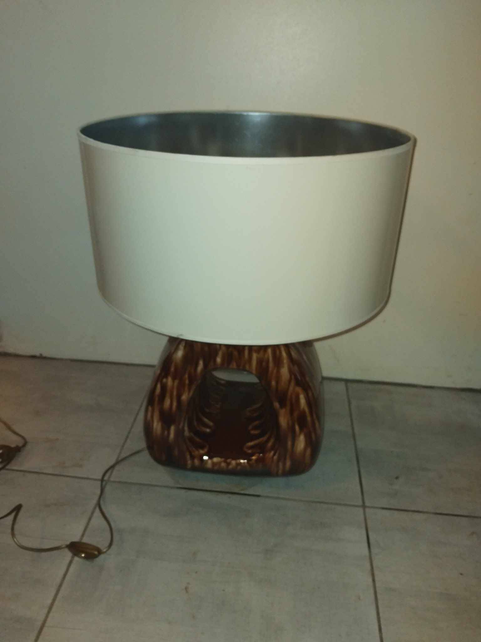 Large earthenware lamp from the 70s