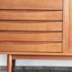 Grand Buffet Mid-Century Moderne en Teck avec Portes Tambour par Arne Vodder pour Sibast, Danemark