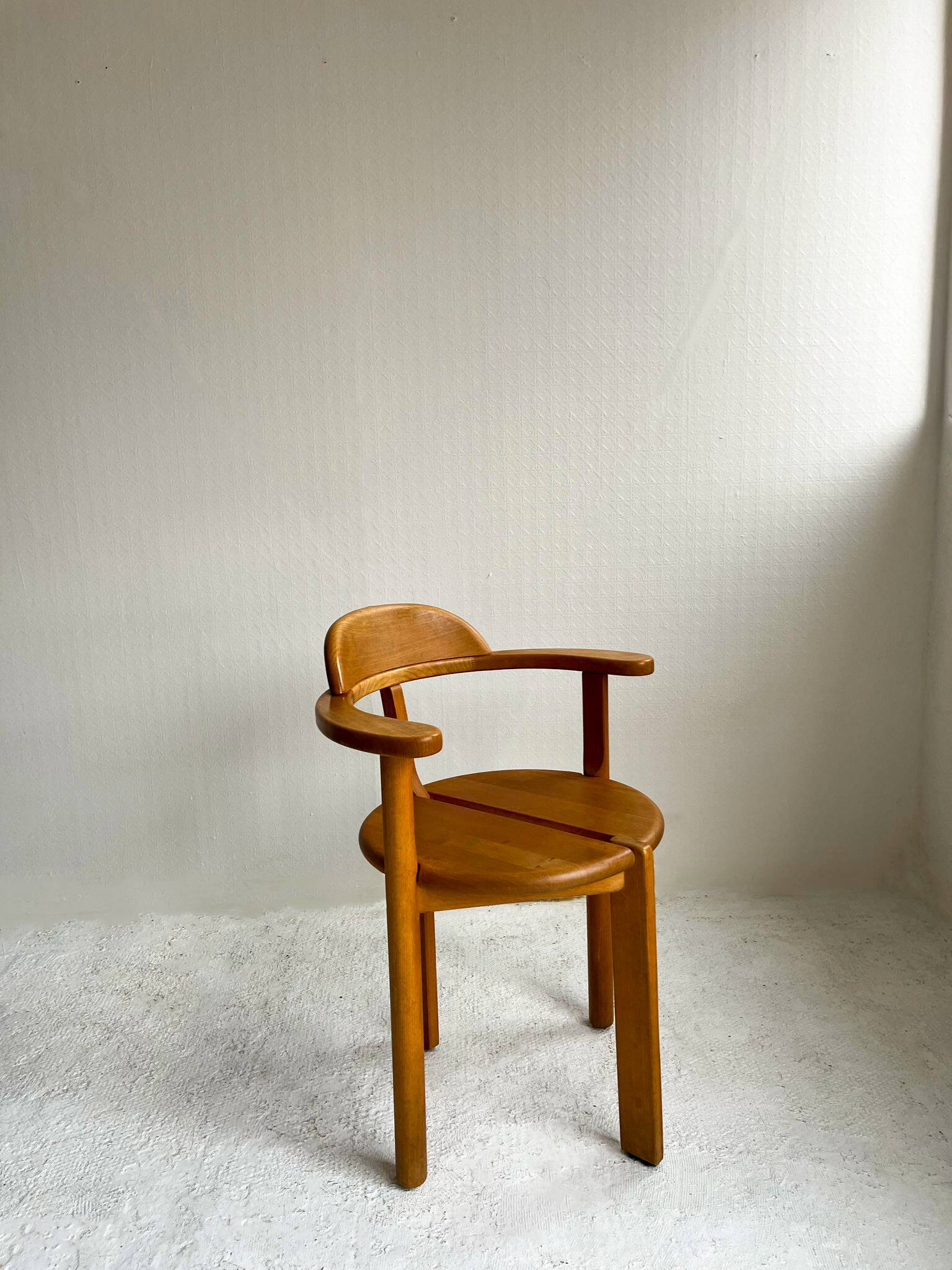 Set of 4 wooden chairs from the 1970s