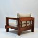 Fauteuil en chêne massif — reconstruit en 100 % laine vierge