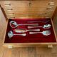 Argentier for cutlery Christofle Ercuis 186 art deco pieces in oak