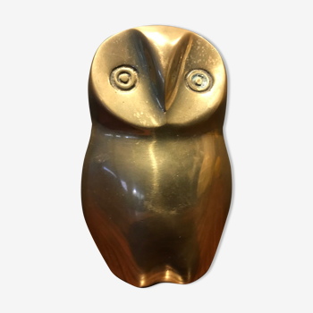 Hibou art deco en laiton