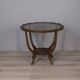 Vintage 1950s wood and glass coffee table, italian design