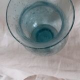 Vase en verre Biot bleuté pied douche