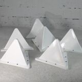 Fiberglass circa 1970. 6 tetrahedron-shaped elements. France.