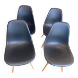 Set of 4 Charles and Ray Eames chairs by Vitra
