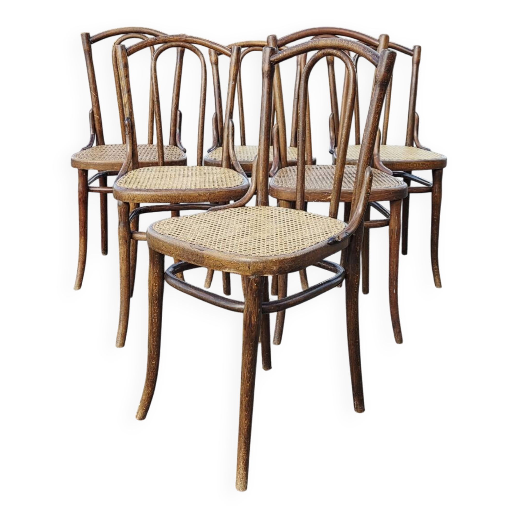 Set of 6 Bistro Chairs No. 56 Thonet