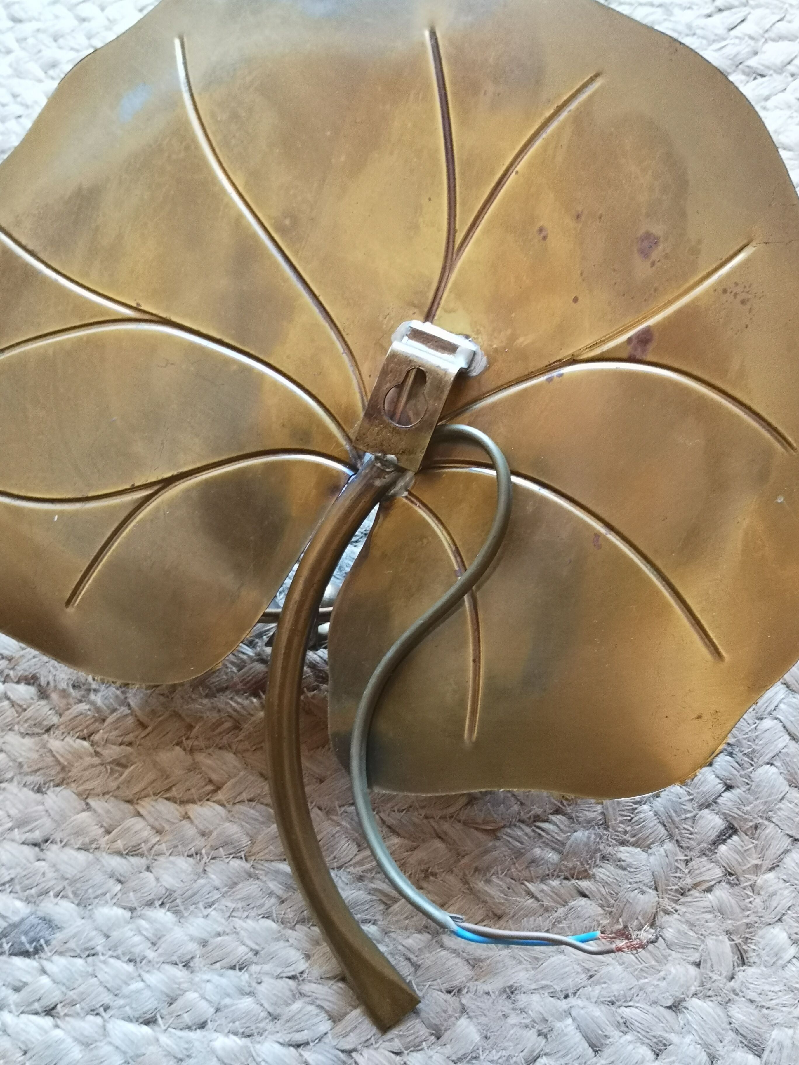 Set of 2 brass wall sconces