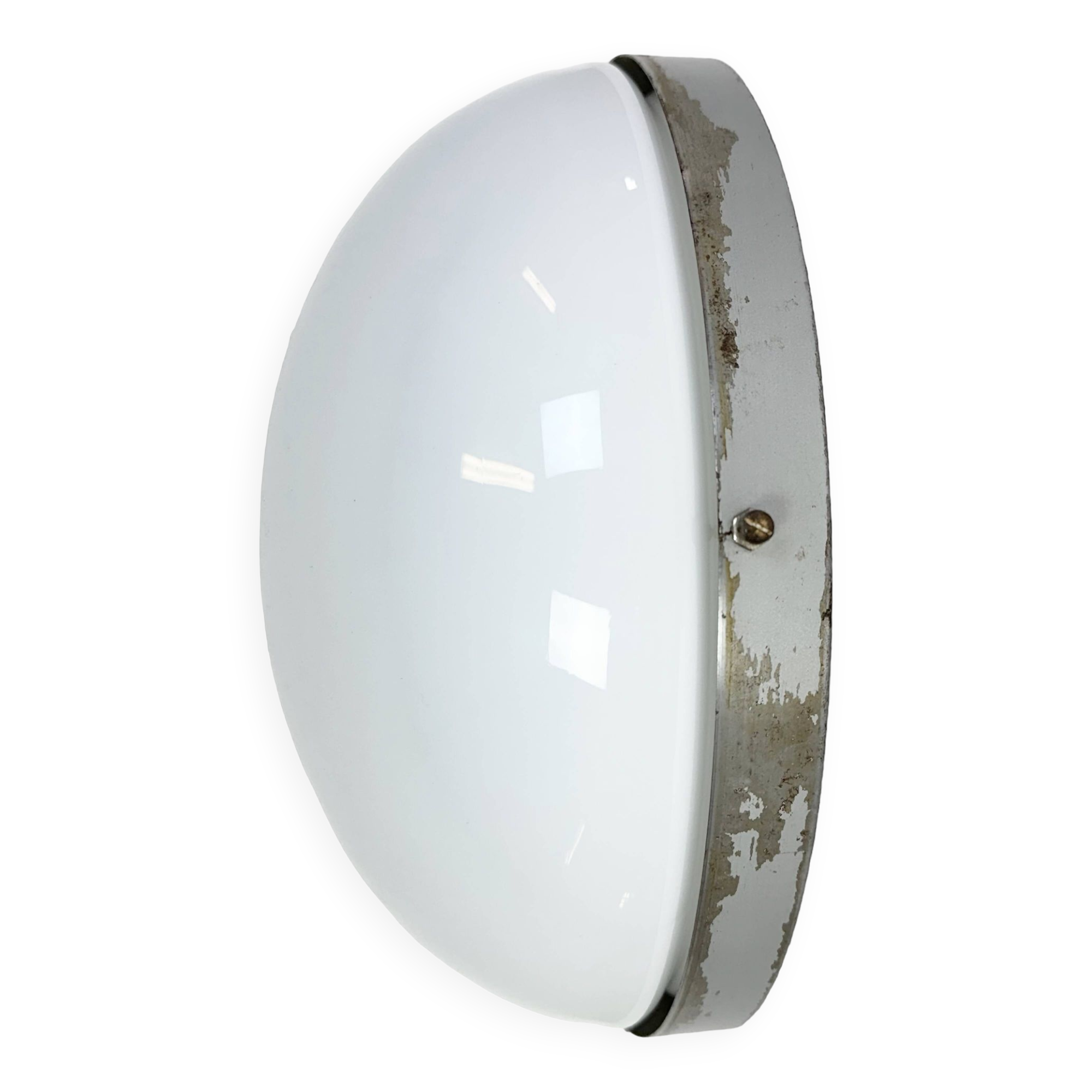 Vintage Wall or Ceiling Light with Milk Glass from Napako, 1960s