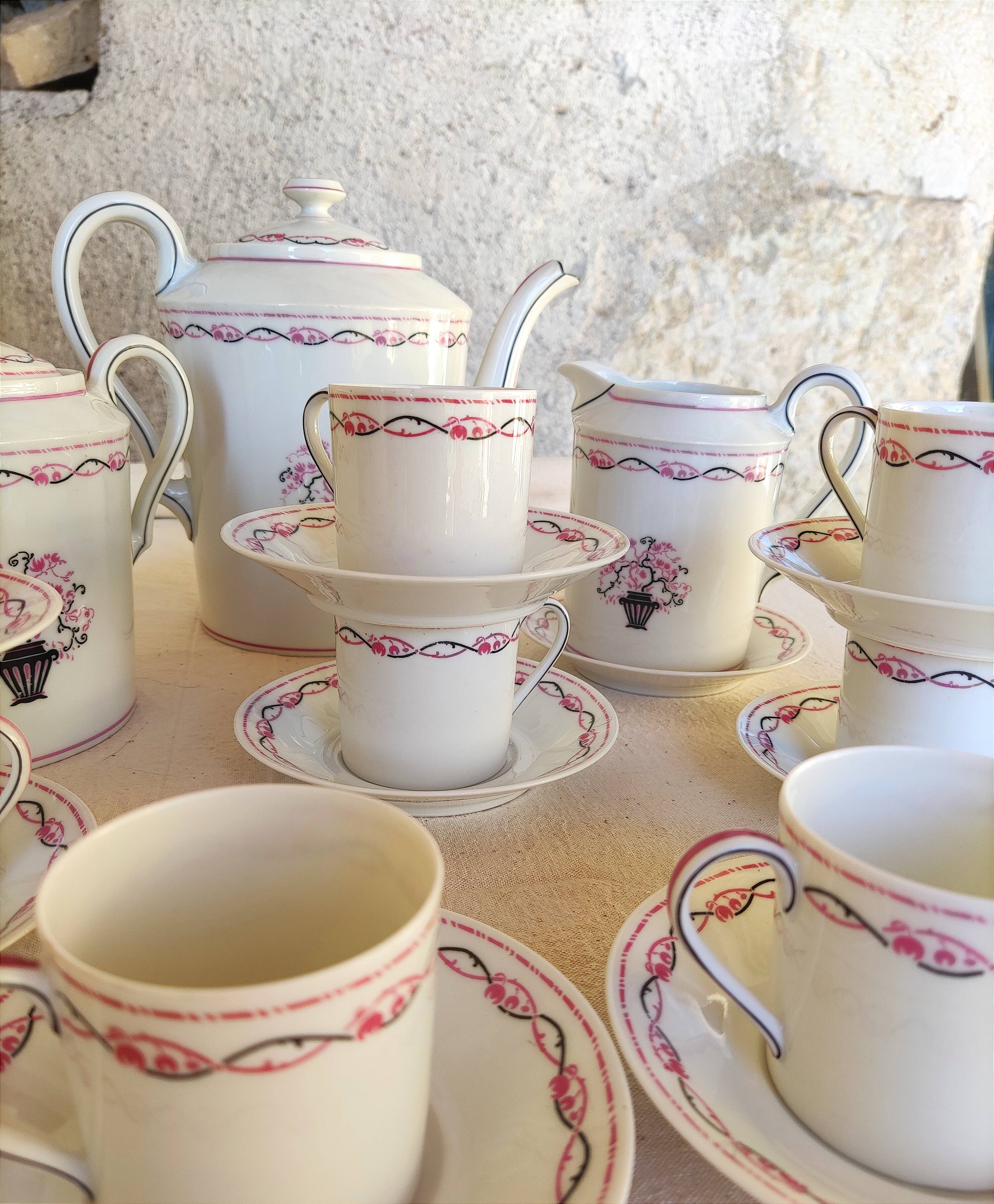 Art Deco porcelain coffee set - Ch. Ahrenfeldt - la maîtrise