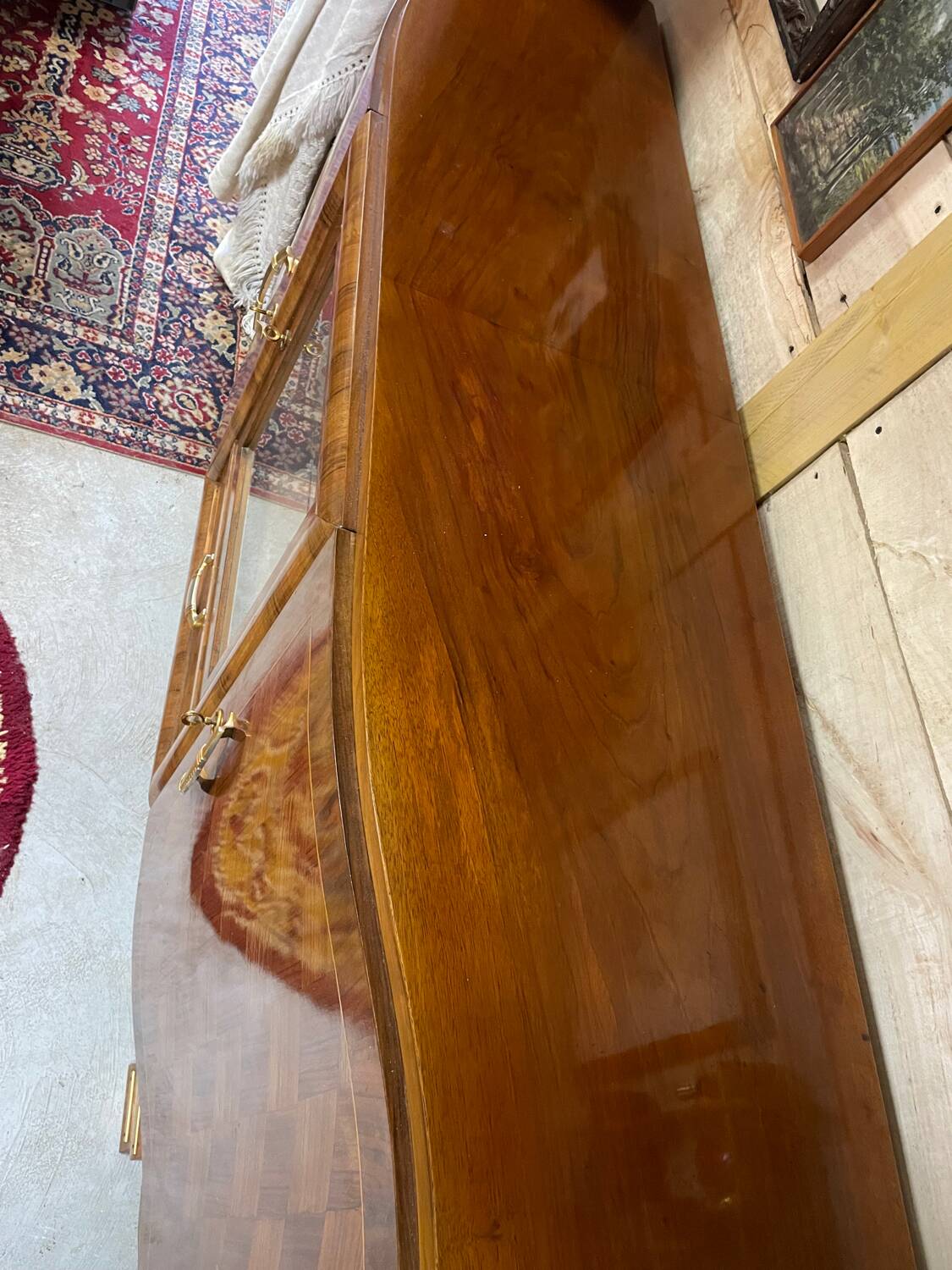 Art Deco sideboard buffet, walnut veneer, 30/40 mm thick