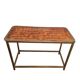 Table Basse Hollywood Regency Mid-Century avec Plateau Amovible en Bakélite et Cadre en Laiton, France, 196