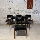 6 Scandinavian chairs by Aksel Bender 1960