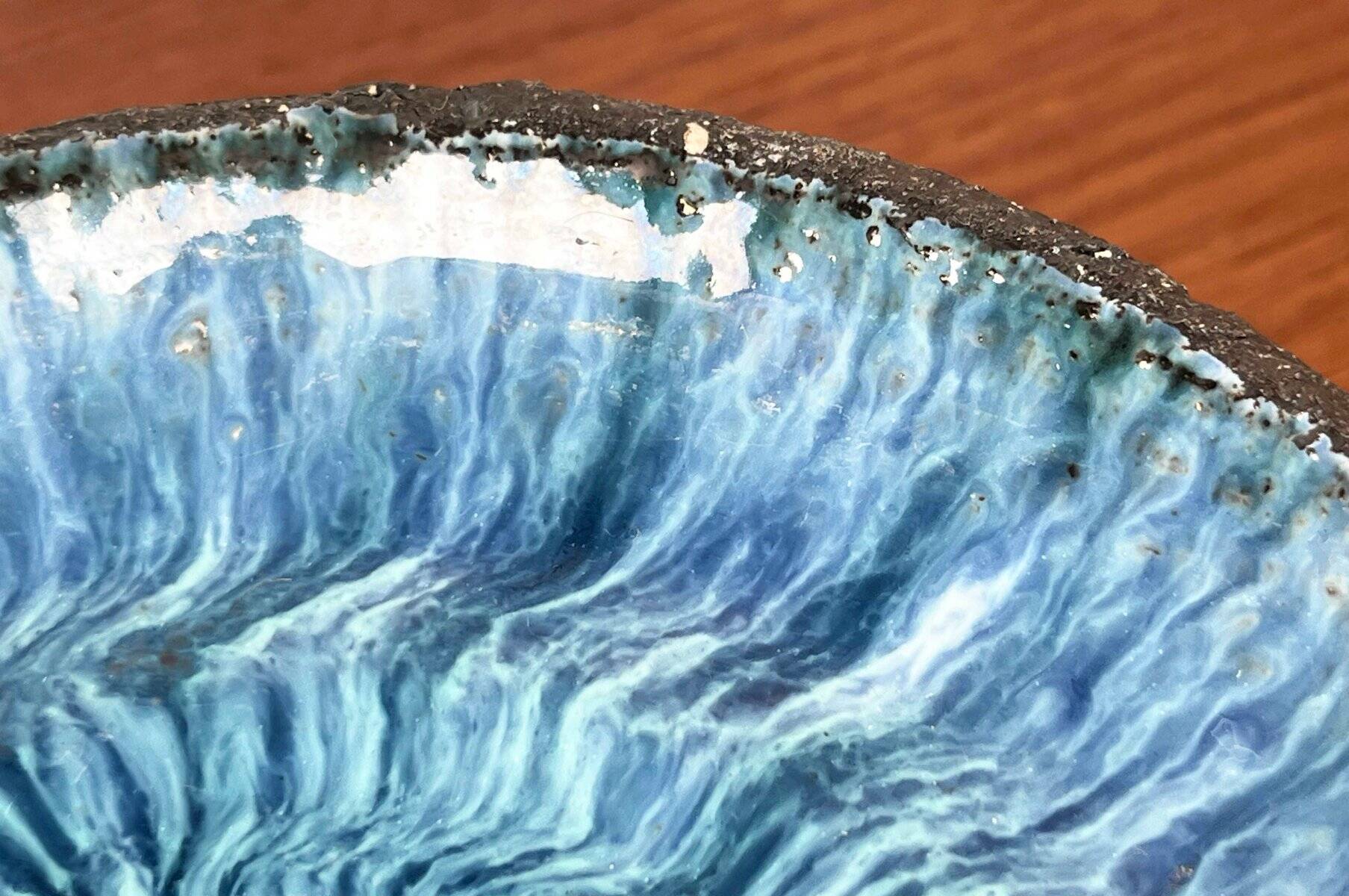 Mid-century modern pottery candlestick by Else and Henry Nielsen for Henri Keramik, 1960s.