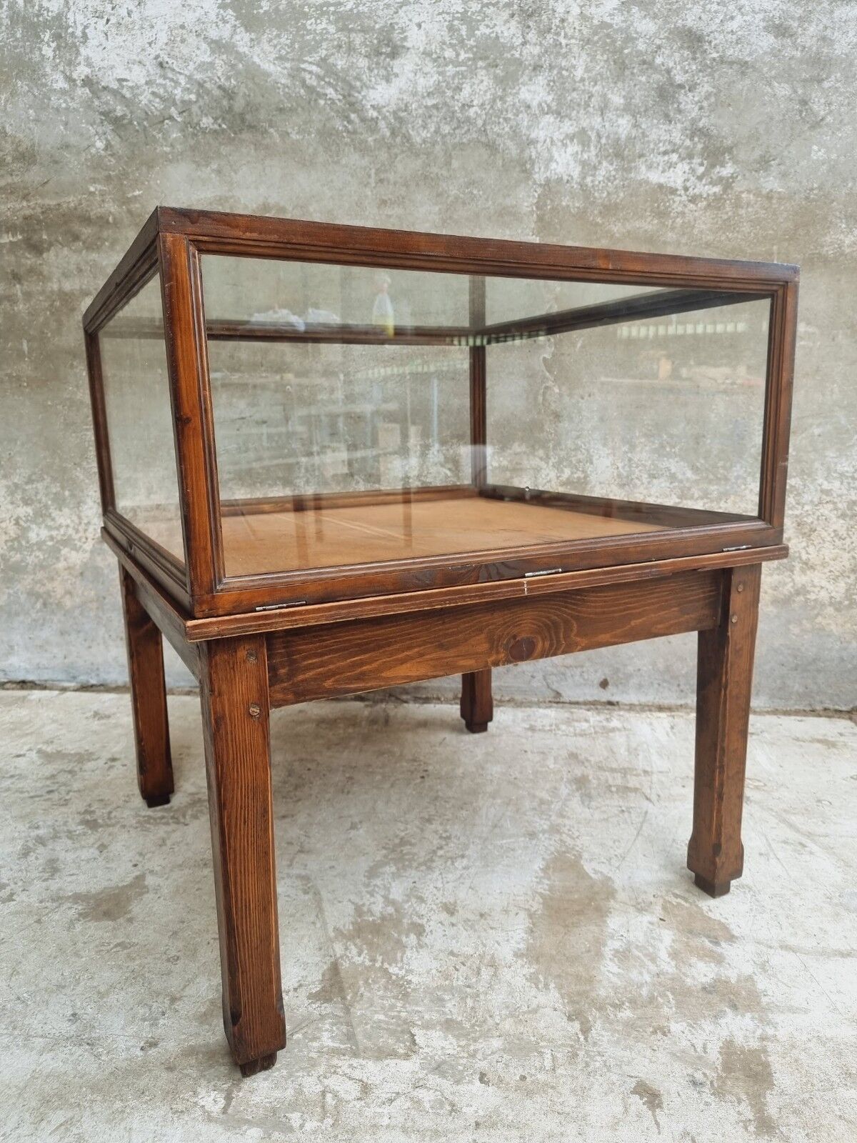 Old display cabinet shop display case or museum cabinet