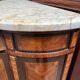Louis XVI style chest of drawers with marquetry and marble top.