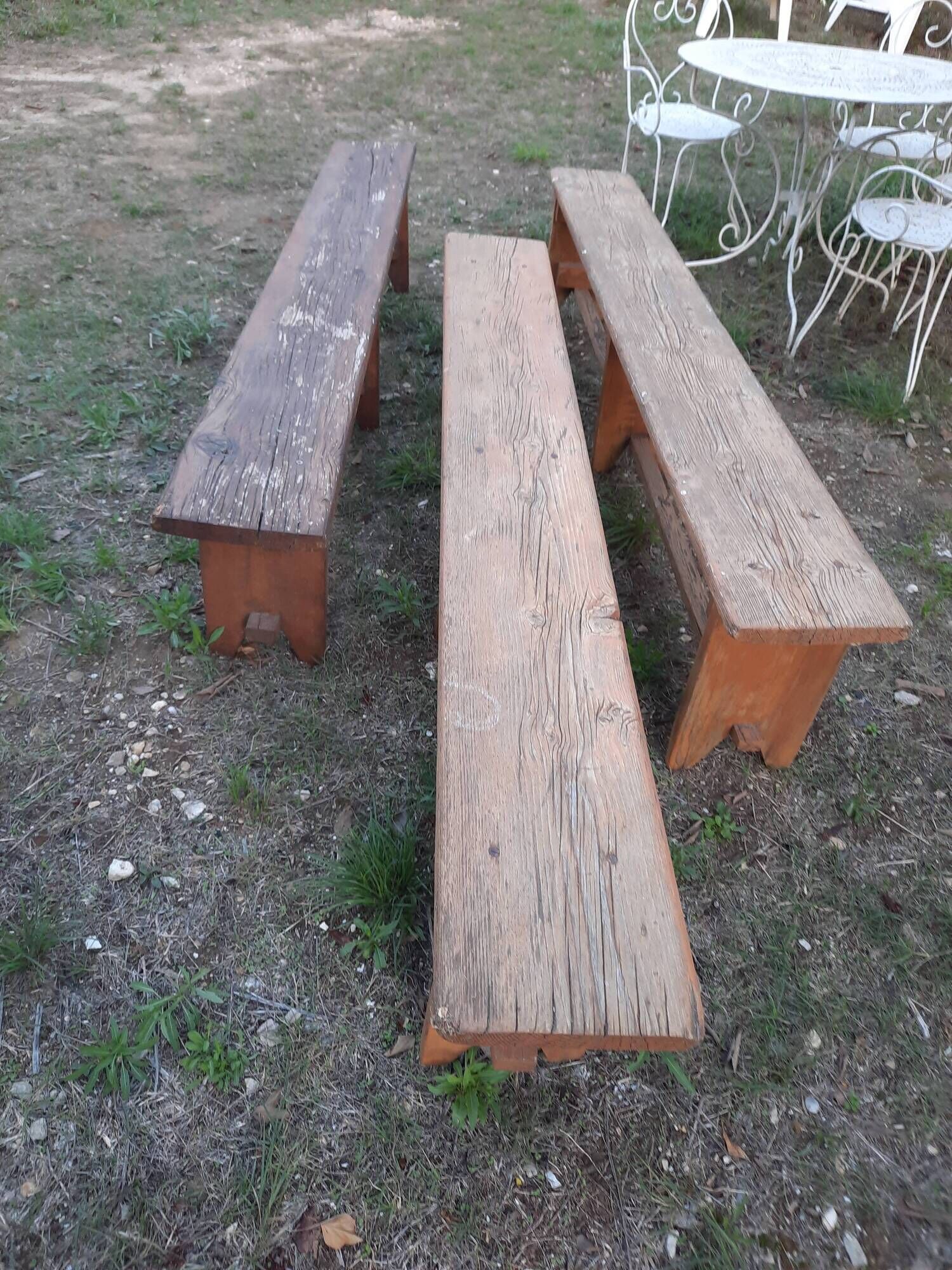 Old farm benches