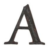 Solid metal sign letter "A"