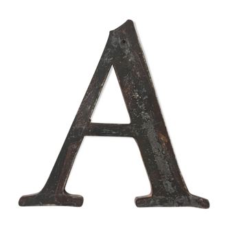 Solid metal sign letter "A"