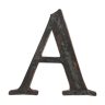 Solid metal sign letter "A"