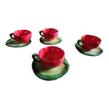 4 Bergère de France cups and saucers