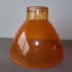 Suspension dome en verre orange