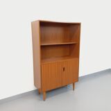 Vintage Scandinavian style storage bookcase in melamine and teak from the 60s