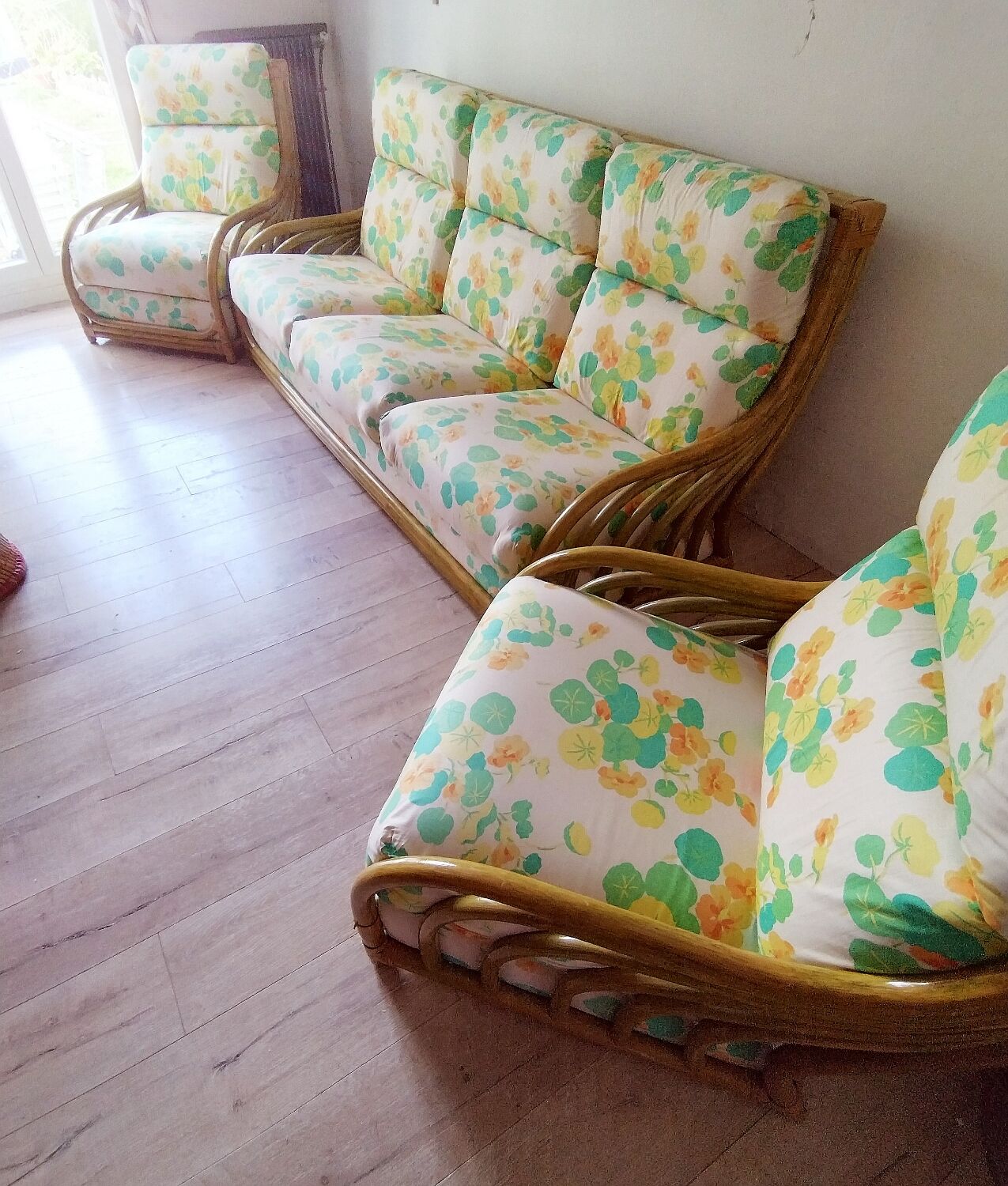 Salon bamboo rattan prestige