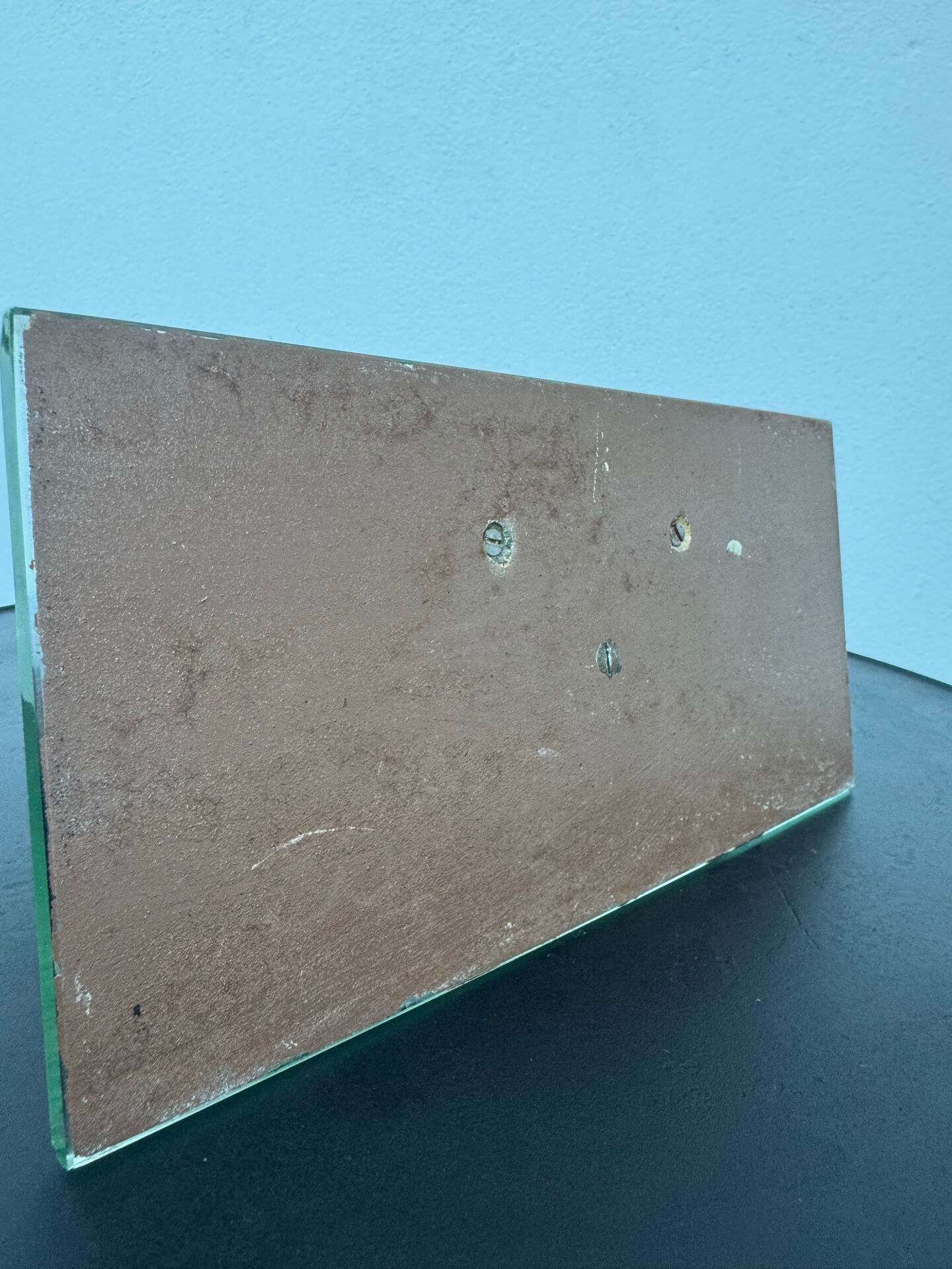 Art Deco engraved tabletop mirror