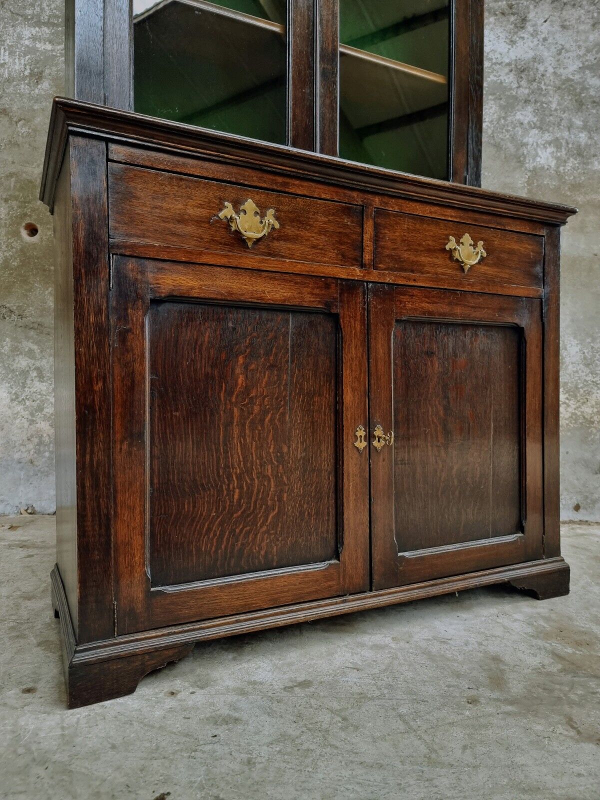 Antique china cabinet oak display cabinet English kitchen cabinet