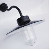 Antique enamelled outdoor courtyard lamp