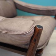 Leather armchair, Danish design, 1960s, manufactured by Genega Møbler