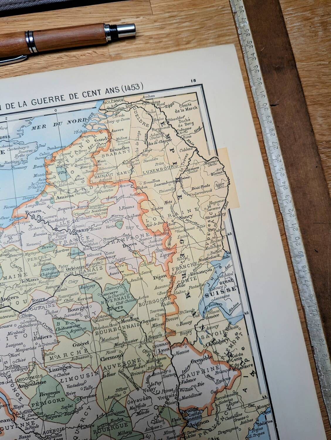 Printed in 1900, France in 1453. Original Authentic Vintage.