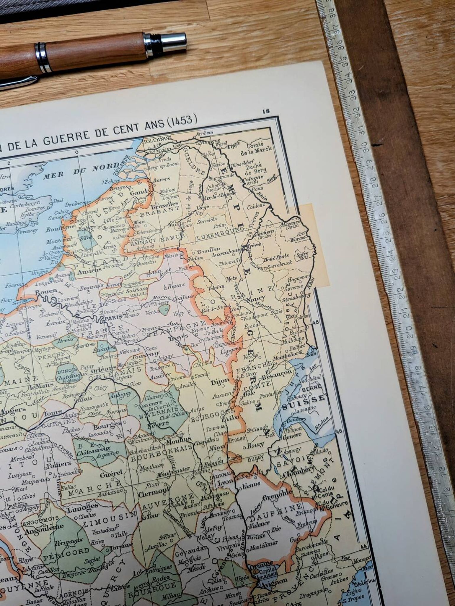 Printed in 1900, France in 1453. Original Authentic Vintage.