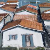 Dubois Ph. "l'Herbe, Le Bassin d'Arcachon" Oil On Canvas Signed