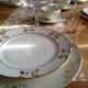 Set of 6 dessert plates or entry golden décor