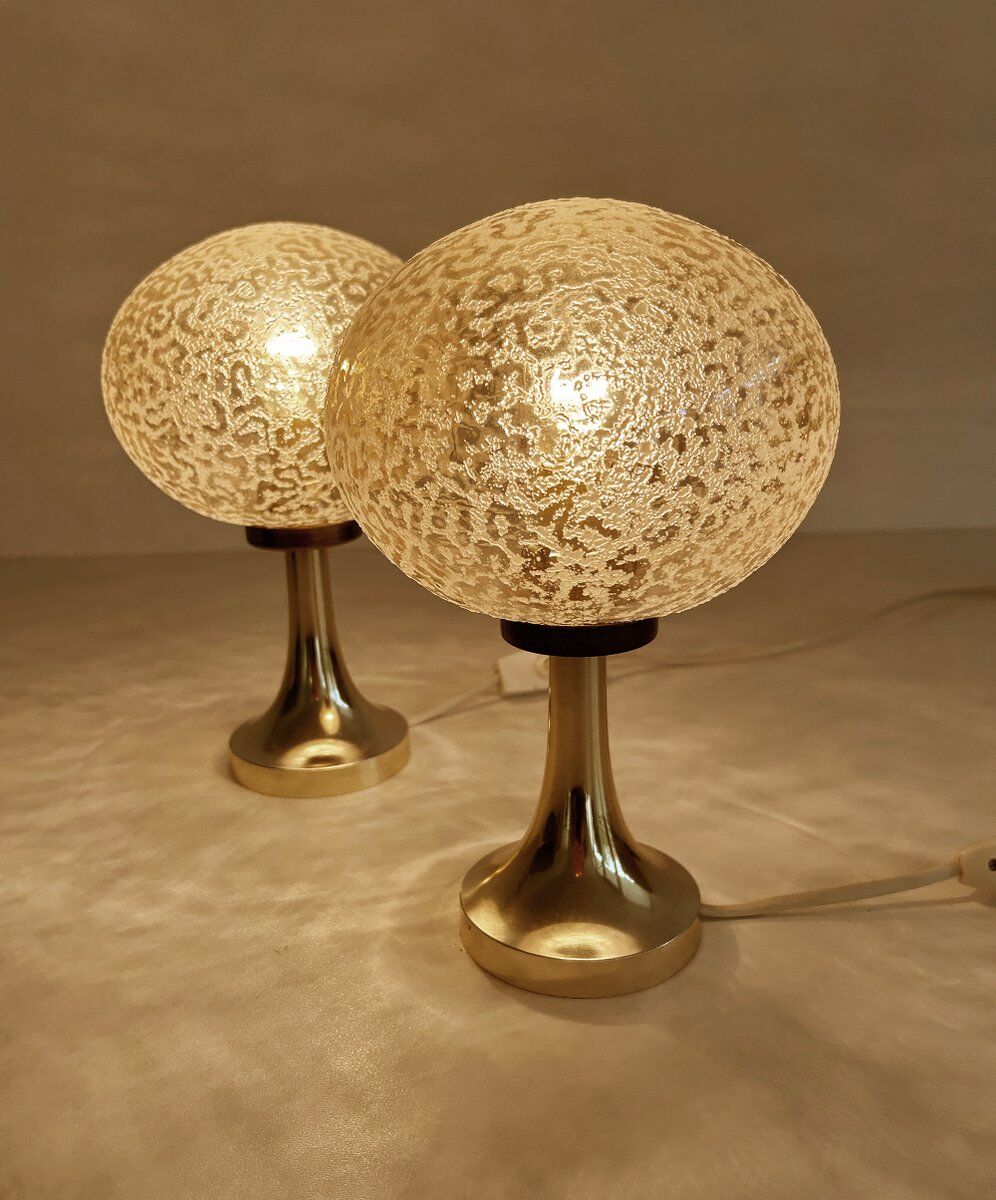 Pair Vintage Space Age table lamps, 1970s,
