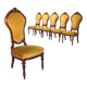 Umbertine chairs in walnut - Italy late 19th century