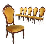 Chaises umbertines en noyer - Italie fin XIXe siècle