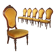 Umbertine chairs in walnut - Italy late 19th century