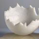 Broken egg alabaster sculpture lamp by Marco Ricciardi, Italy, 1980s