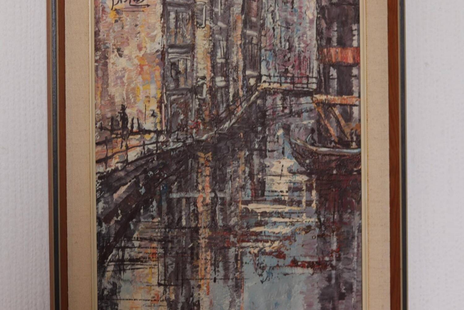 Original Swedish Oil on Canvas – “Amsterdam” – Vintage & Framed