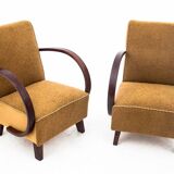 Art Deco armchairs, designed by J. Halabala, Czech Republic, 1930s.