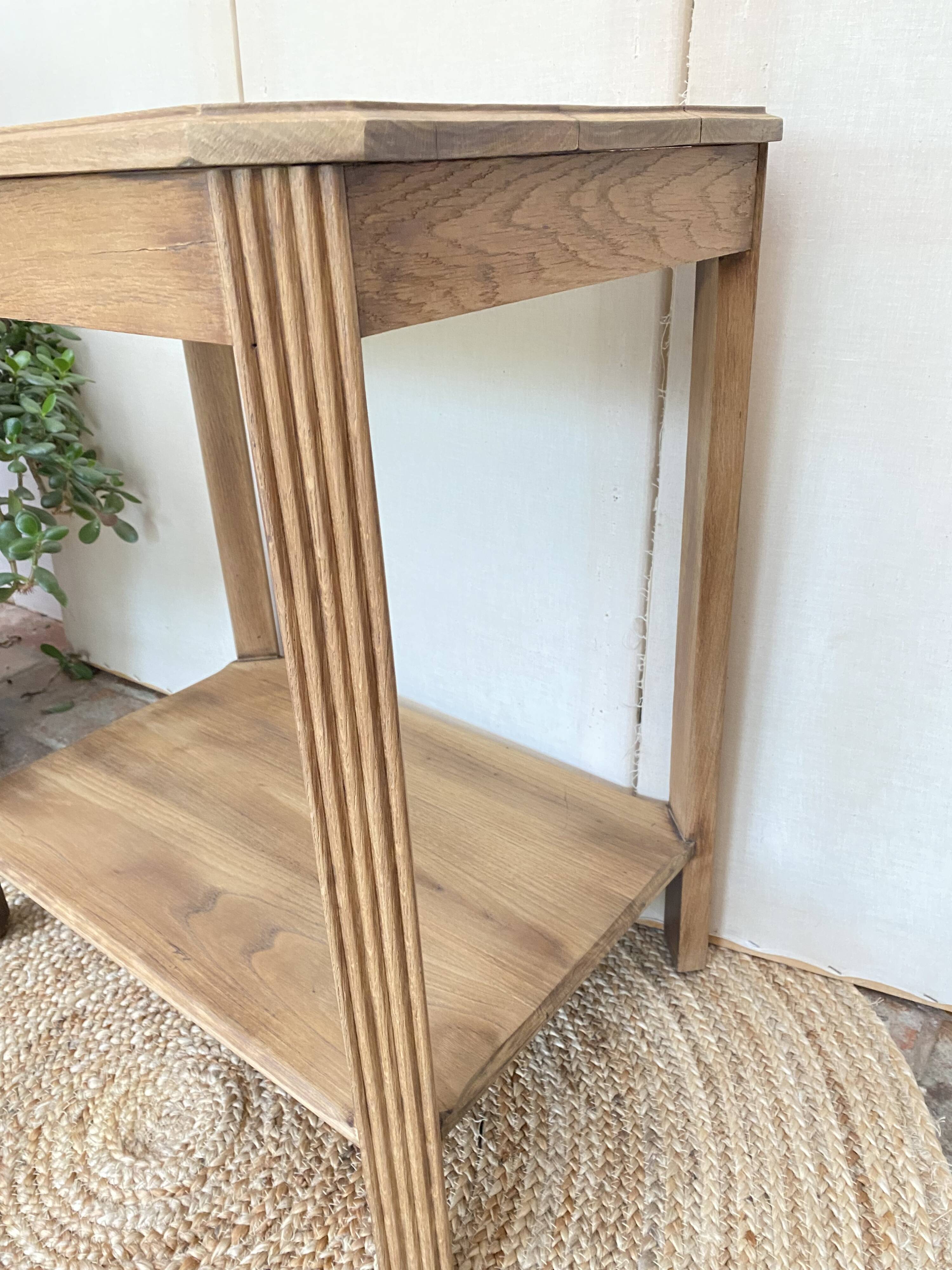 Side table, console in solid oak